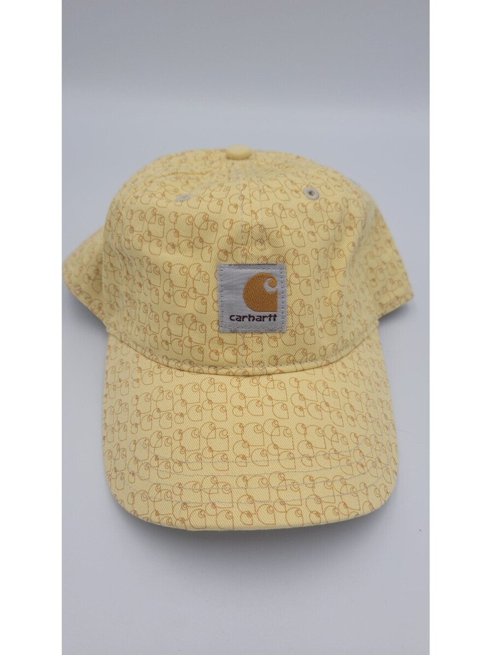 Carhartt Yellow Patterned Cotton Baseball Cap Hat Adjustable